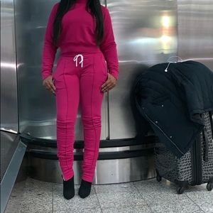 2 piece jogger set “hot pink”